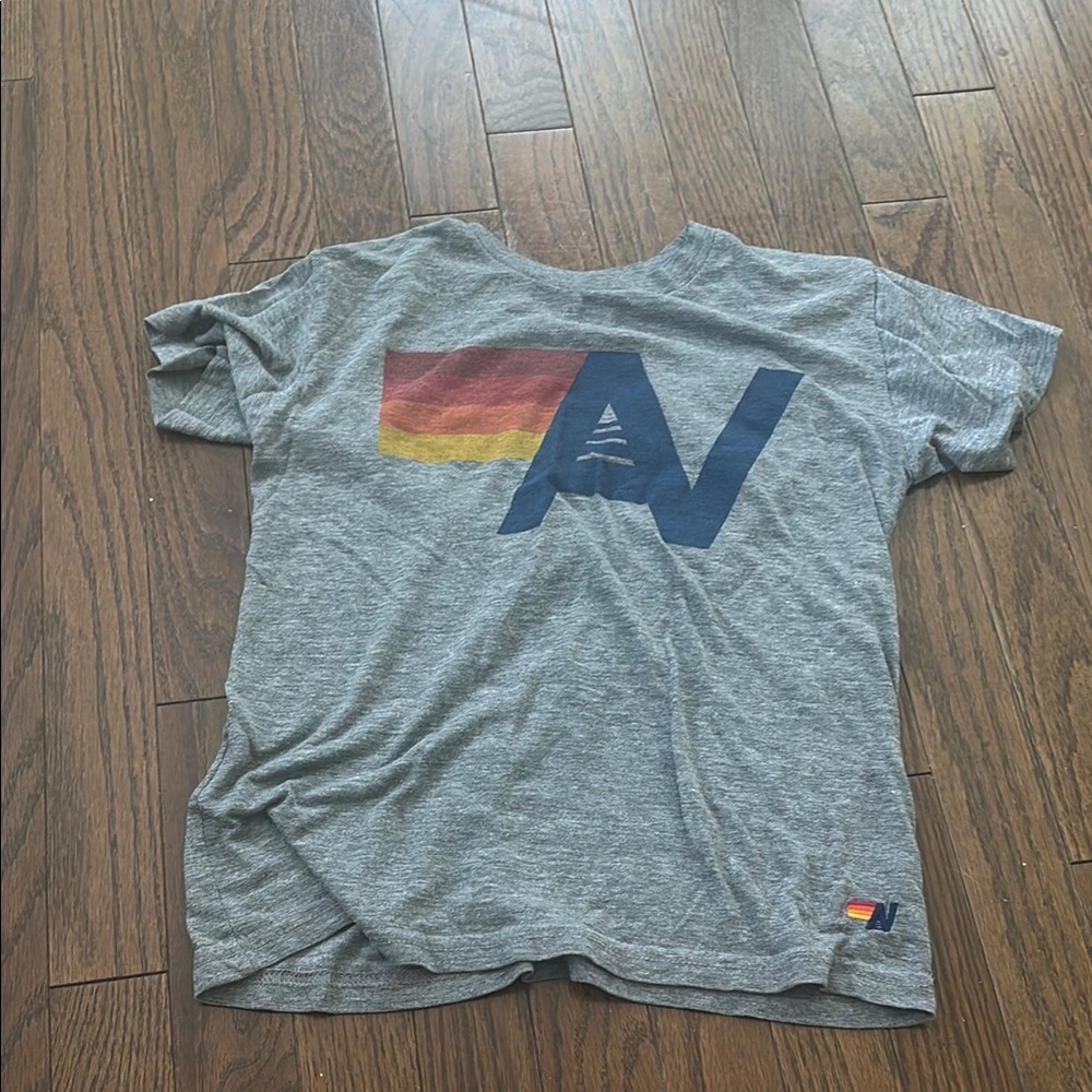 Gray T-Shirt with Colorful Logo
